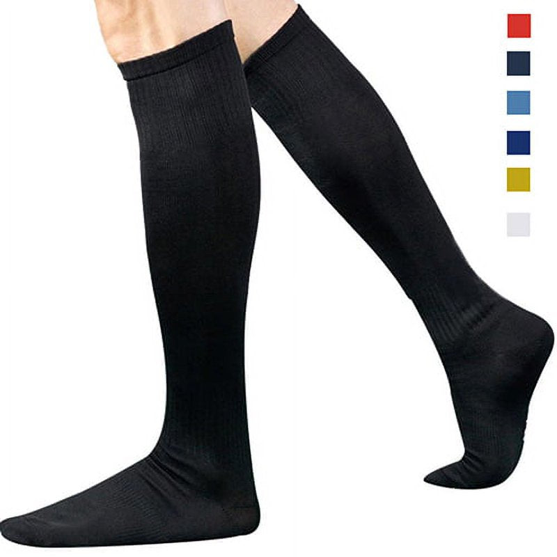 Men's Over Knee High Sport Socks for Soccer Football Baseball Hockey - Yellow