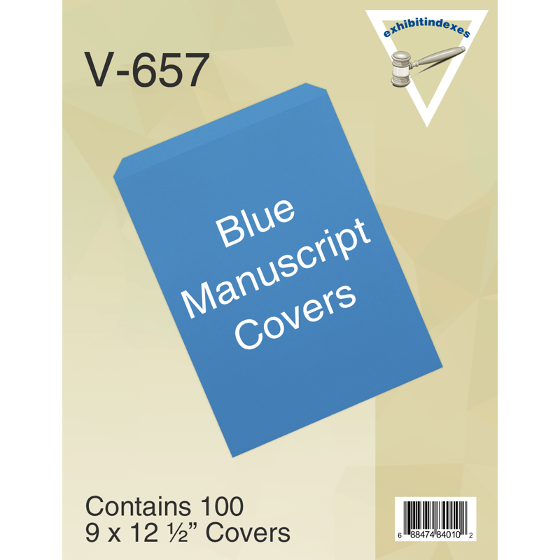 Blue Manuscript Cover 9x12.5 Inches Pack of 100 - Office Document Protection