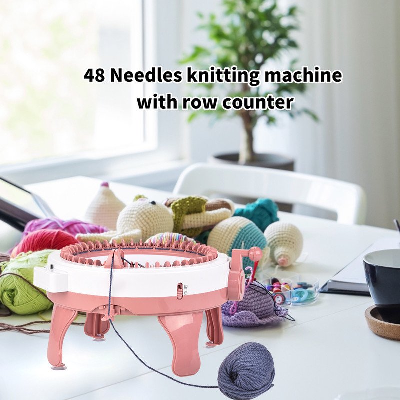 Kids Knitting Machine with Row Counter - Plastic Crochet Loom for Beginners