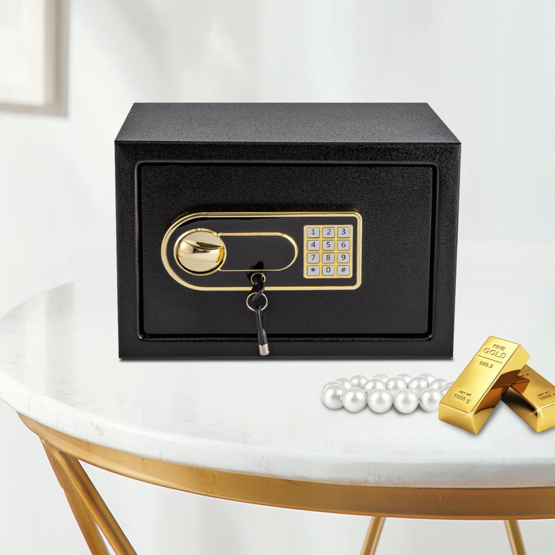 Large Fireproof Steel Safe Box with Digital Keypad Lock for Home & Office Security