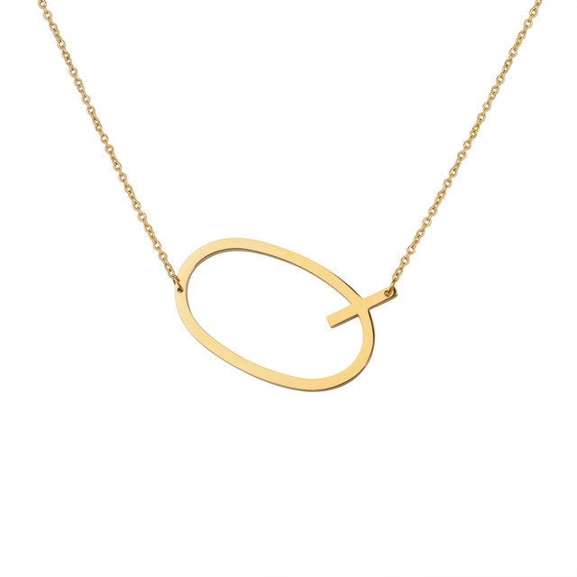 Personalized Initial Letter Necklace with Custom Engraving for Women