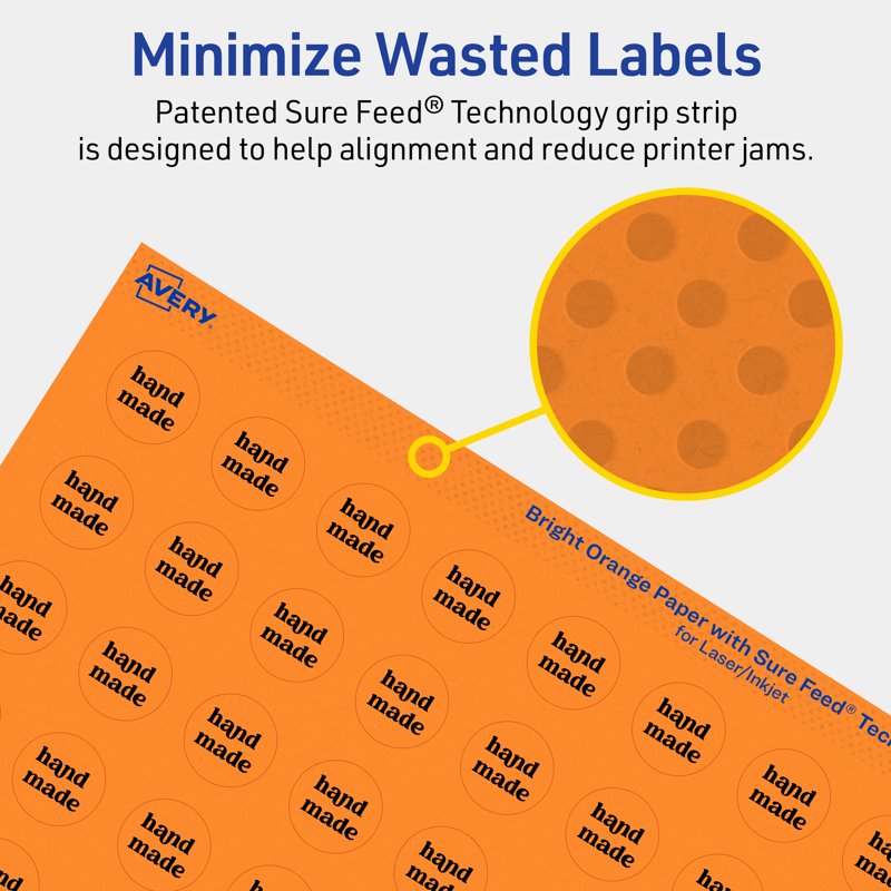 Bright Orange Round Labels - Customizable 0.75" Diameter Sticker Sheets