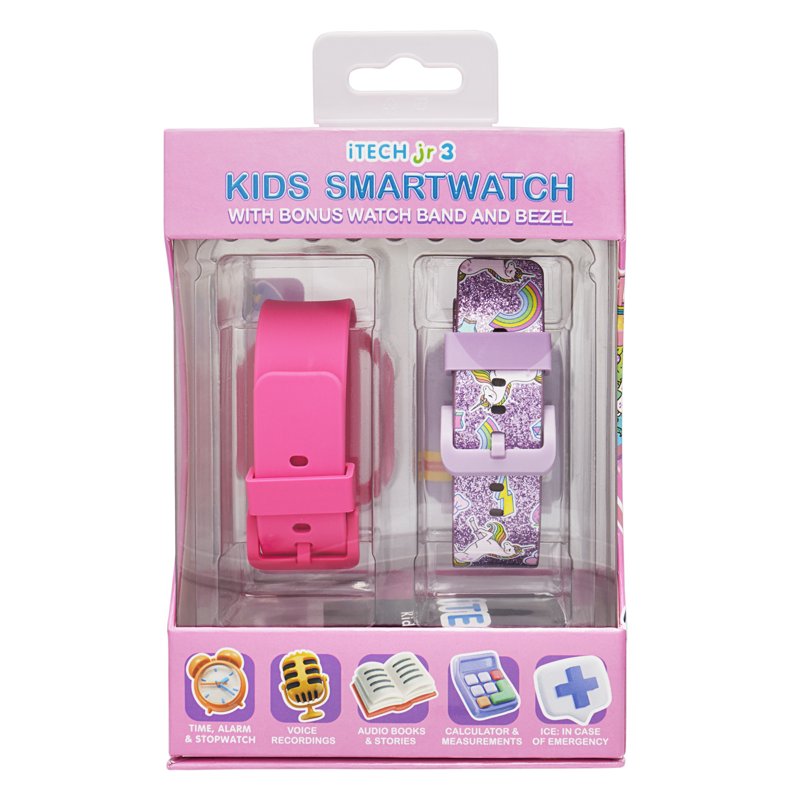 Kids Girls Glitter Unicorn Smartwatch with Interchangeable Straps and Features