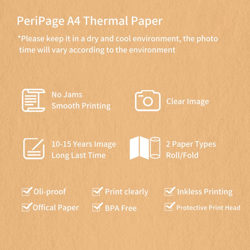 Thermal Paper Rolls for A40 Label Printer - 210x30mm, 2 Pack