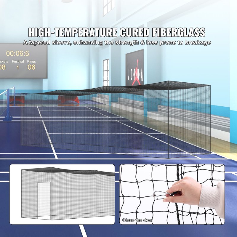 35x10ft Baseball & Softball Batting Cage Net with Entryway and Transport Bag