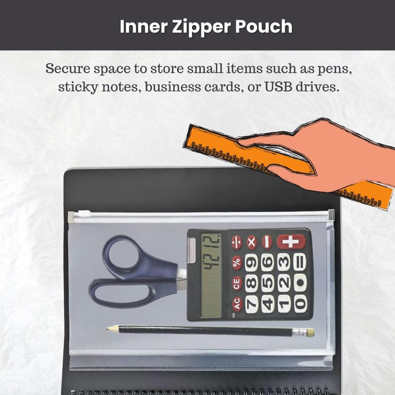 Spiral Subject Organizer Binder with 6 Dividers & Customizable Cover - 12 Pocket