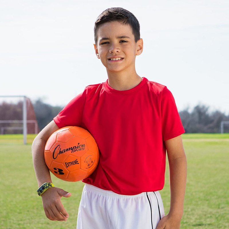 Champion Sports Extreme Series Soccer Ball Size 5 – Orange, Official Match Ball