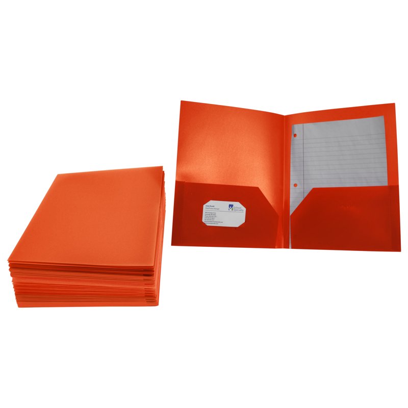 2-Pocket Poly Folder Pack - Durable Office Document Organizer