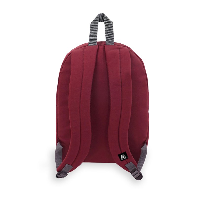 Unisex 16.5-inch Classic Backpack for School Work Travel Burgundy All Colors