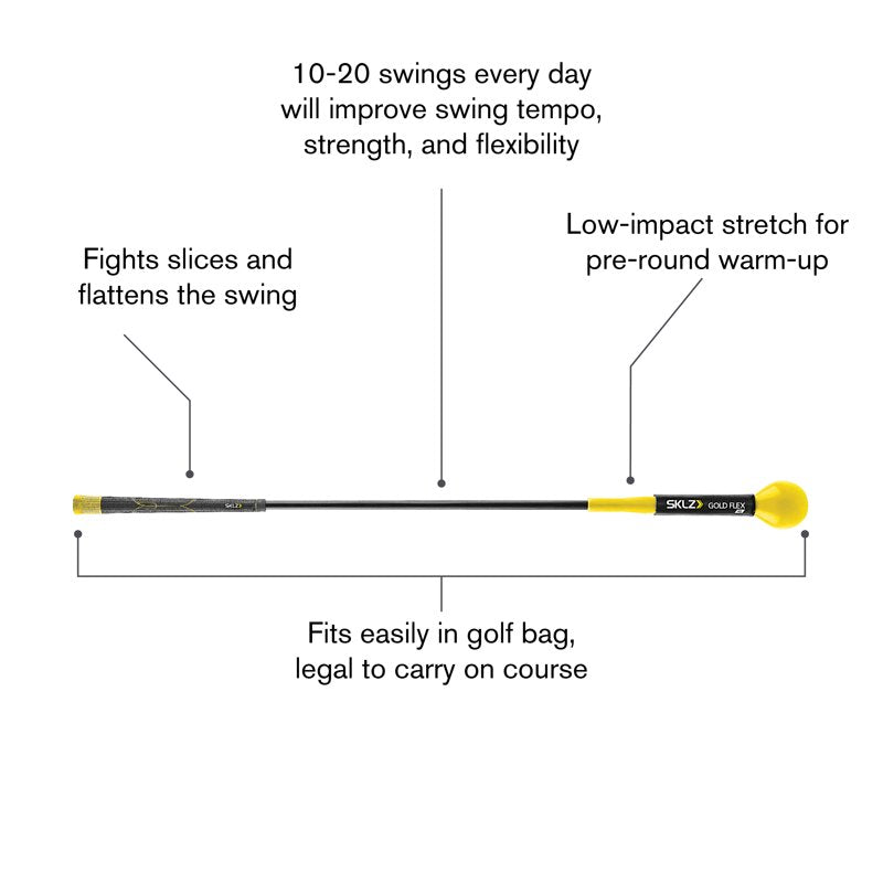 SKLZ Gold Flex 40" Golf Swing Trainer – Tempo & Strength Training