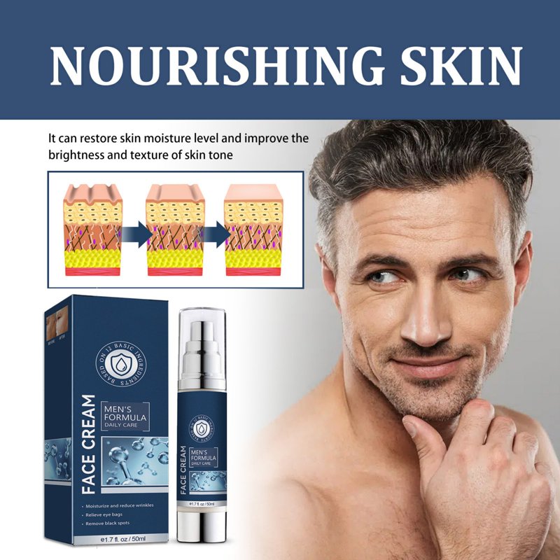 Men's 6-in-1 Facial Moisturizer Cream - All-in-One Skin Care 1.7oz