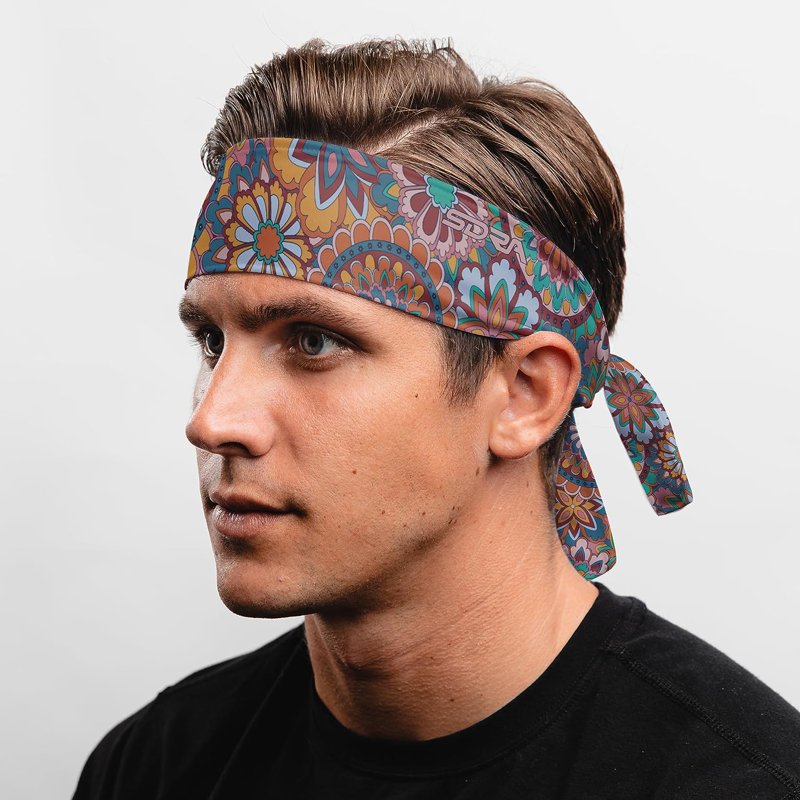 Unisex Hippie Style Tie Headband for Sports & Casual Wear - Lightweight & Breathable
