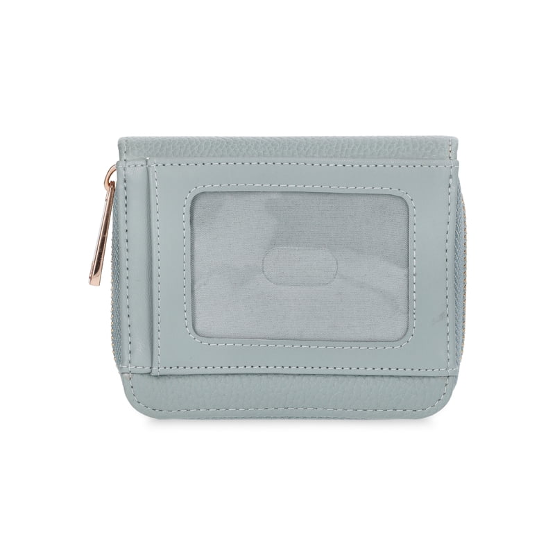 Women's Faux Leather Zip Around Wallet - Compact Organizer with Card Slots
