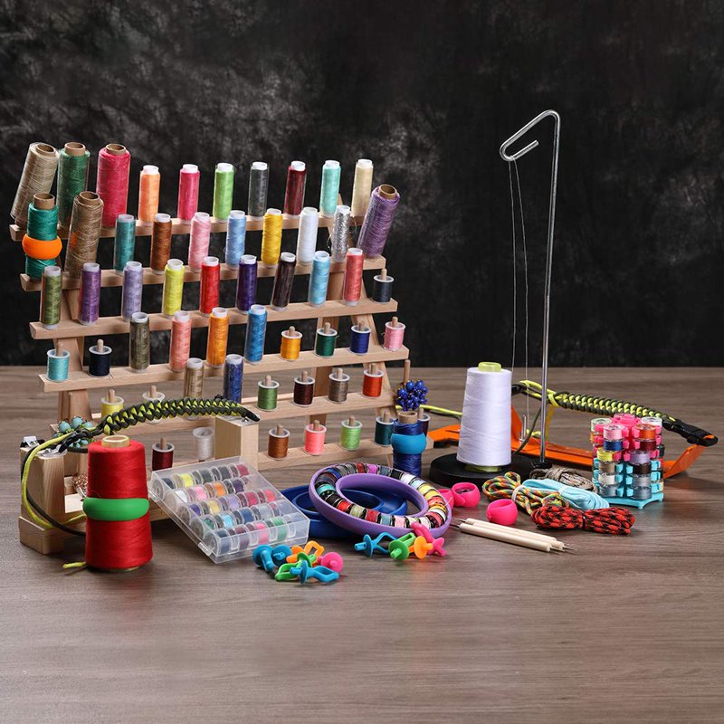 Universal Thread Cone & Spool Stand with Metal Base for Sewing Machines