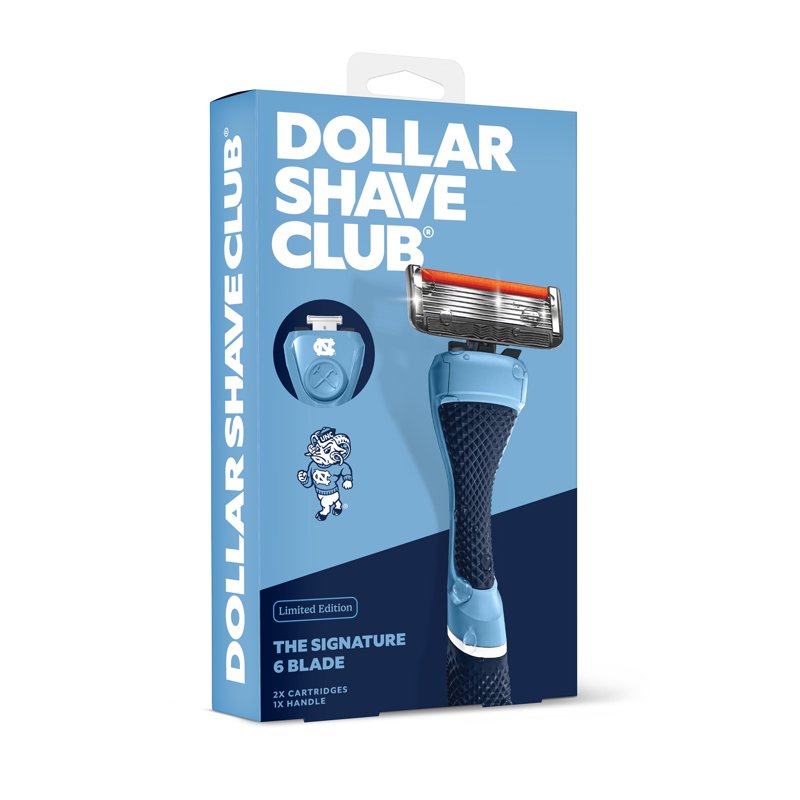 6-Blade Razor Starter Set with Reusable Handle - College Team Colors