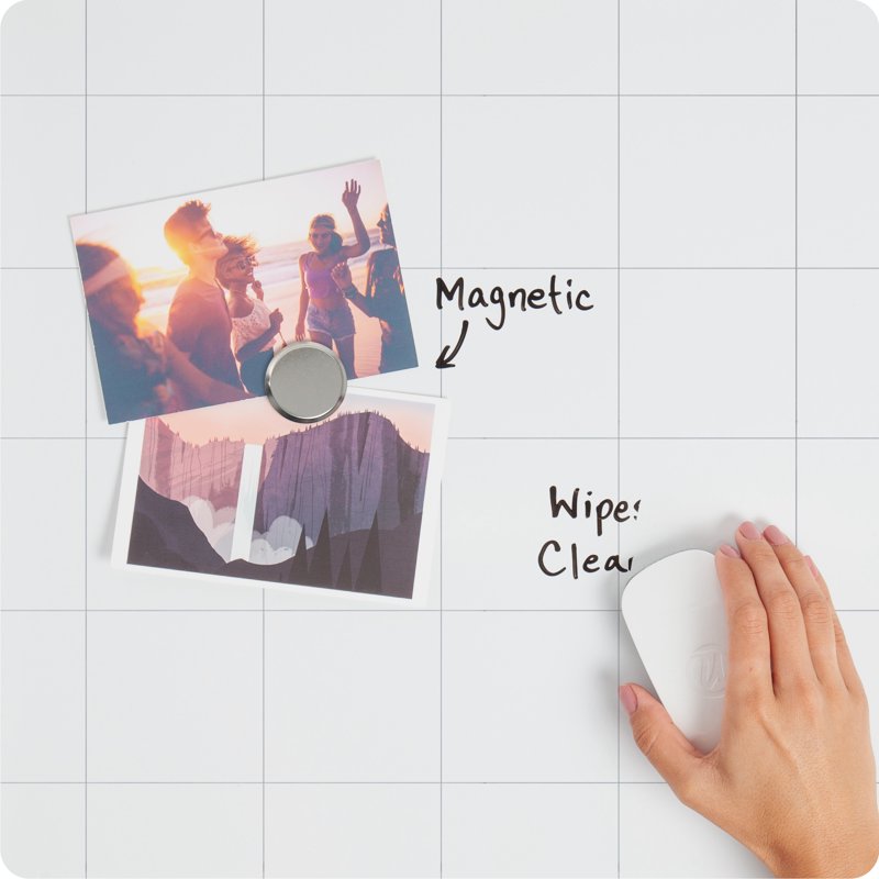 Magnetic Dry Erase Calendar Whiteboard with Wood Frame - 30x20 Inches