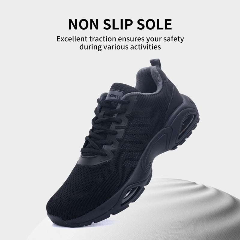Men's Non-Slip Athletic Running Shoes for Gym Cross Training - Allblack