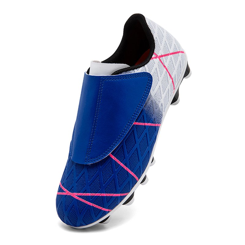 WeeBloom Z15-Blue1 Kids Soccer Cleats - Blue Unisex Outdoor Football Shoes, 1.5 Big Kid