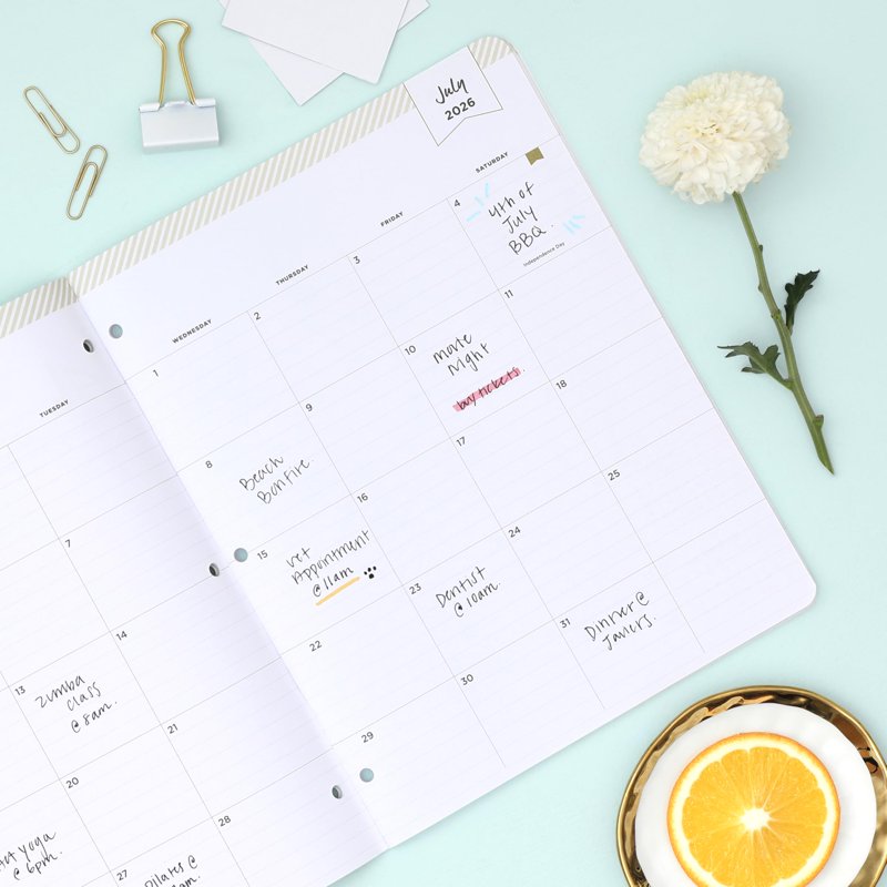 2026-2028 Monthly Academic Planner Calendar - 8.5x11 Flexible Cover