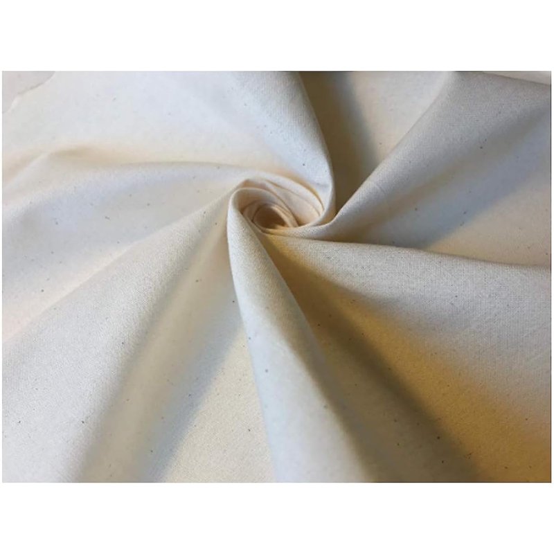 Unbleached Cotton Muslin Fabric by the Yard - 60 Inch Wide for Sewing & Crafts
