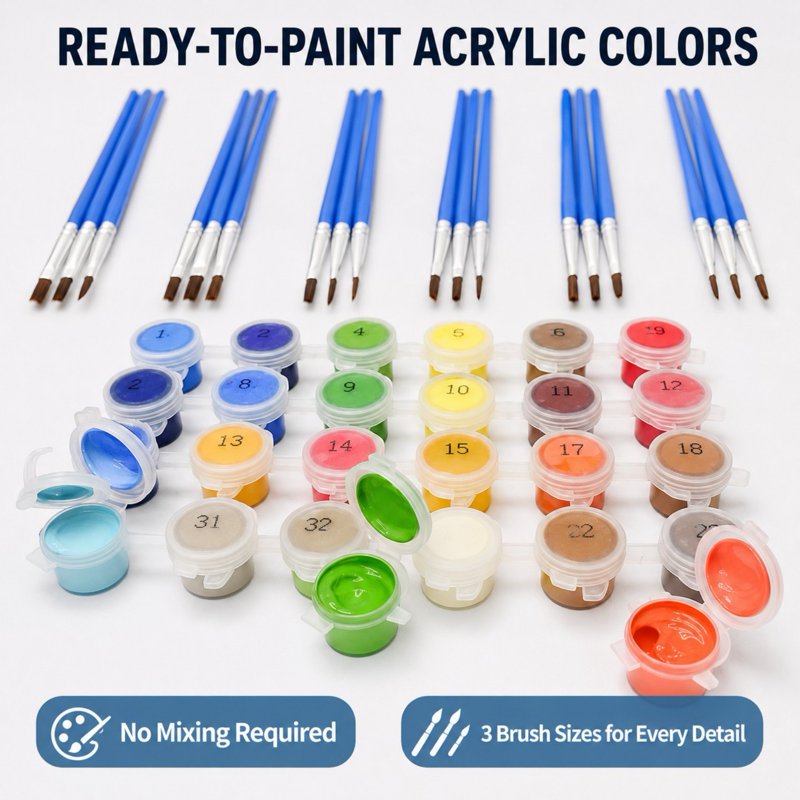 Paint by Numbers Kit for Adults & Beginners - DIY Wall Art & Gift Set 30x40cm