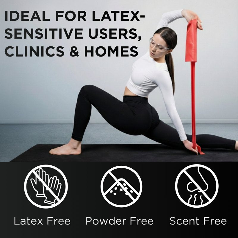 Resistance Band for Exercise and Physical Therapy - Latex-Free, Custom Length, 50-Yard Roll