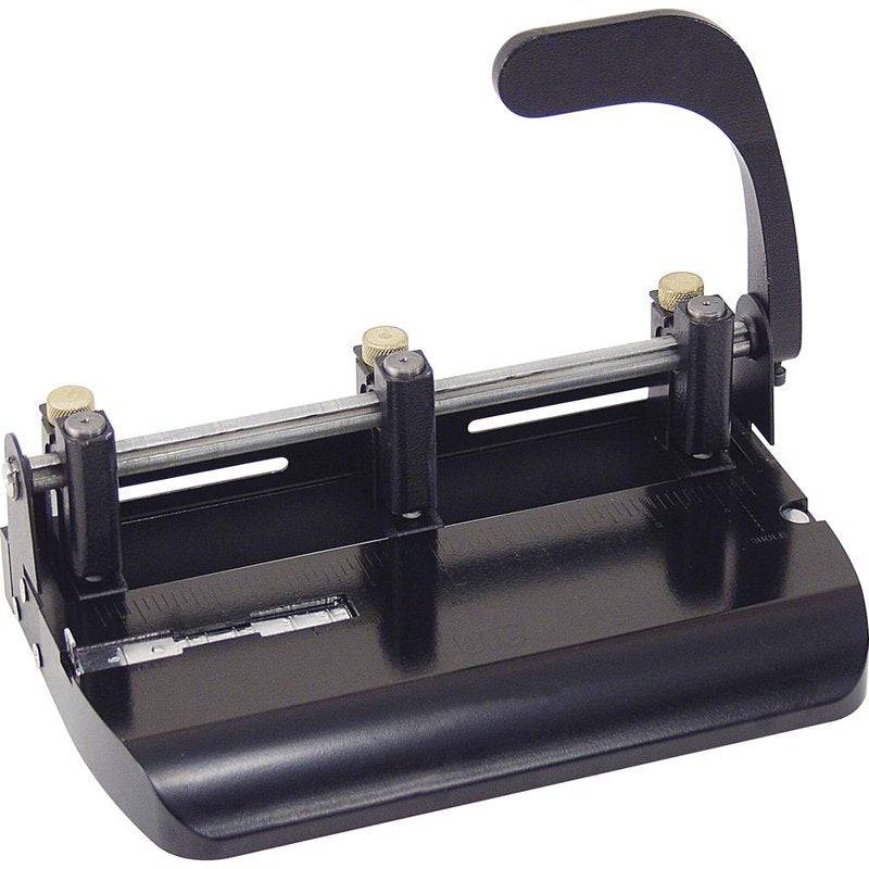 Adjustable 2/3-Hole Punch, 32 Sheet Capacity, Ergonomic Paper Punch with Guide & Chip Tray