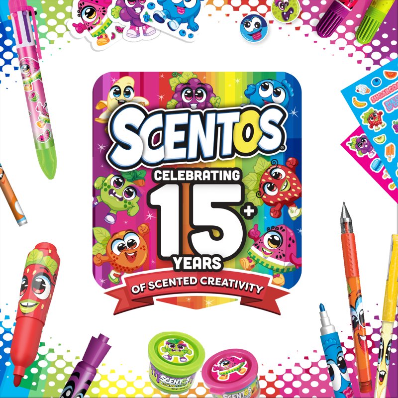 Kids Scented Markers Set - 8 Jumbo Fruit Fragrance Markers for Coloring & Crafts
