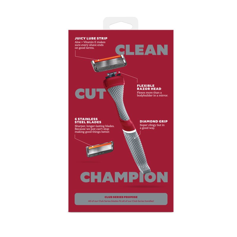 College Football Razor Set with Team Colors - 6-Blade Shaving Kit