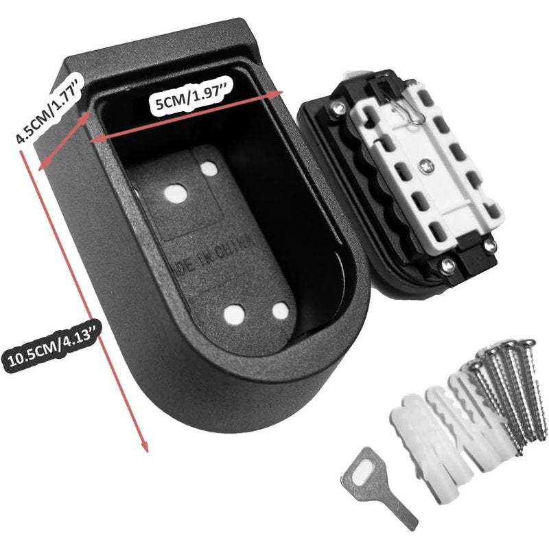 Outdoor Wall Mount Key Lock Box with Combination Lock, Waterproof Metal Storage