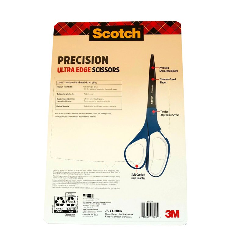 Titanium Fused Scissors 8-Inch Craft & Fabric Shears 3 Pack
