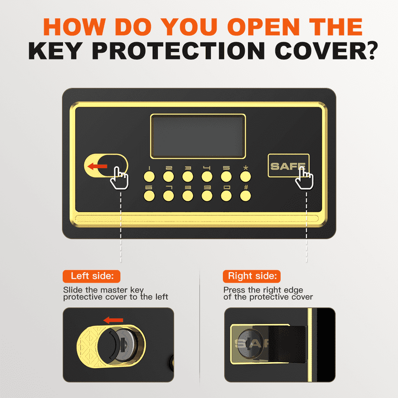 Home Safe with Digital Keypad, Fireproof Waterproof Bag & Adjustable Shelf