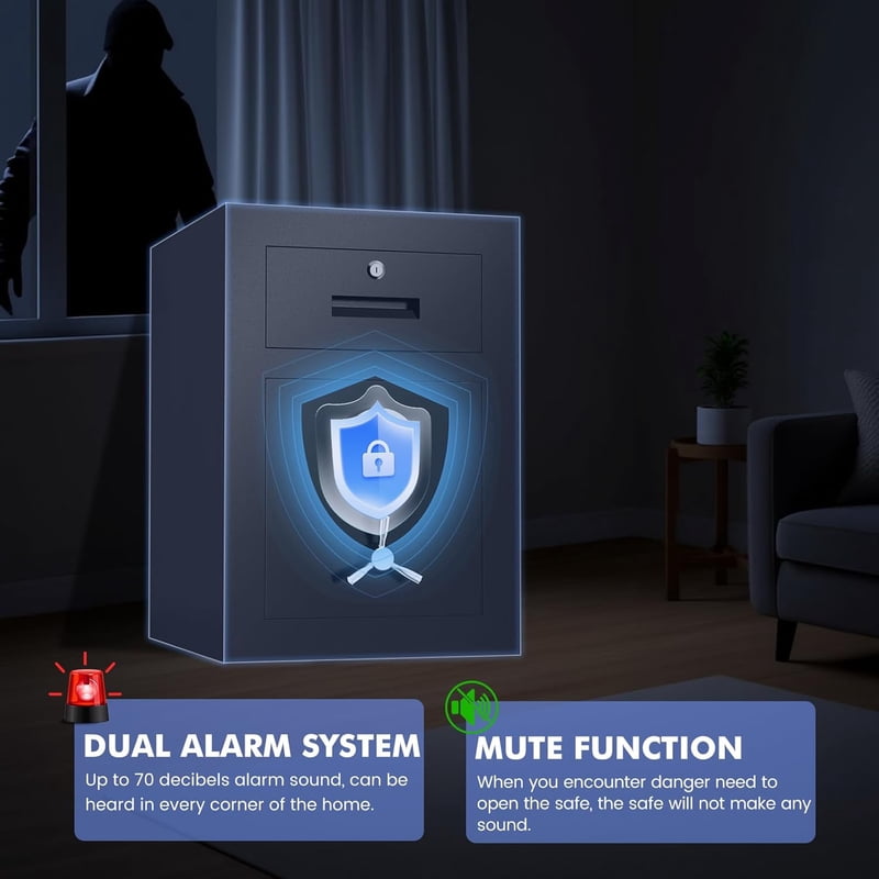 Digital Home Safe Box with Widened Frame and Adjustable Shelf for Jewelry and Valuables