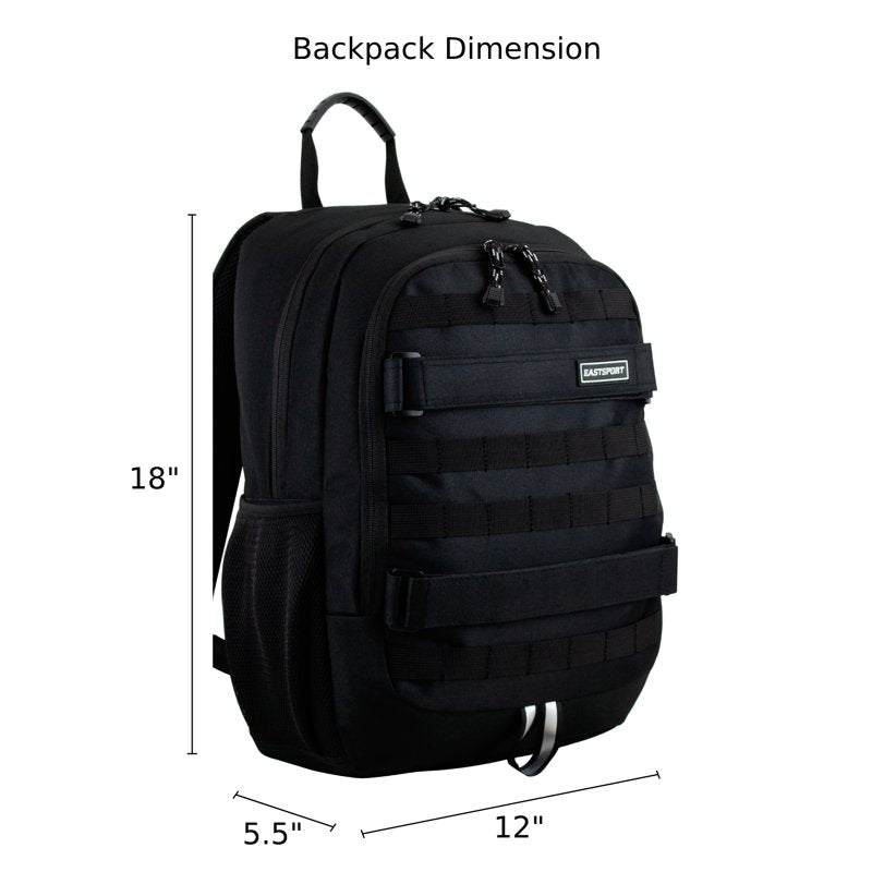 Skater Backpack with Skateboard Straps and Multiple Compartments - Durable & Rugged Design