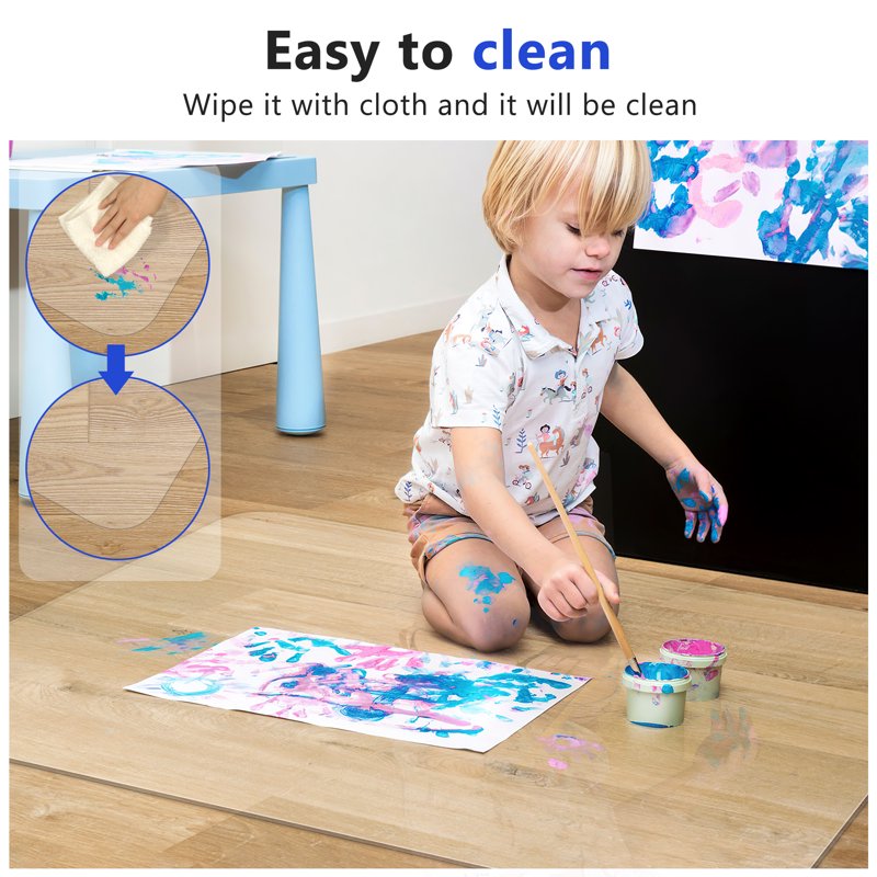 Heavy Duty Clear Chair Mat for Hardwood and Tile Floors - Office Desk Floor Protector 36x48