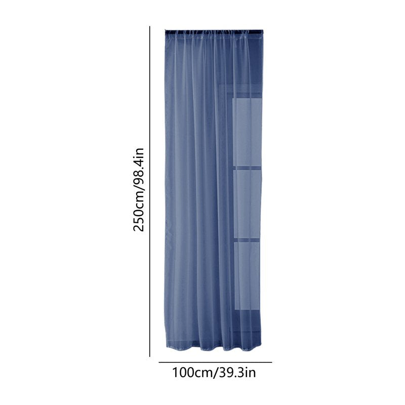 Outdoor Sheer Curtain Waterproof UV Resistant Light Filtering Drapes - Navy, Green, Pink, White