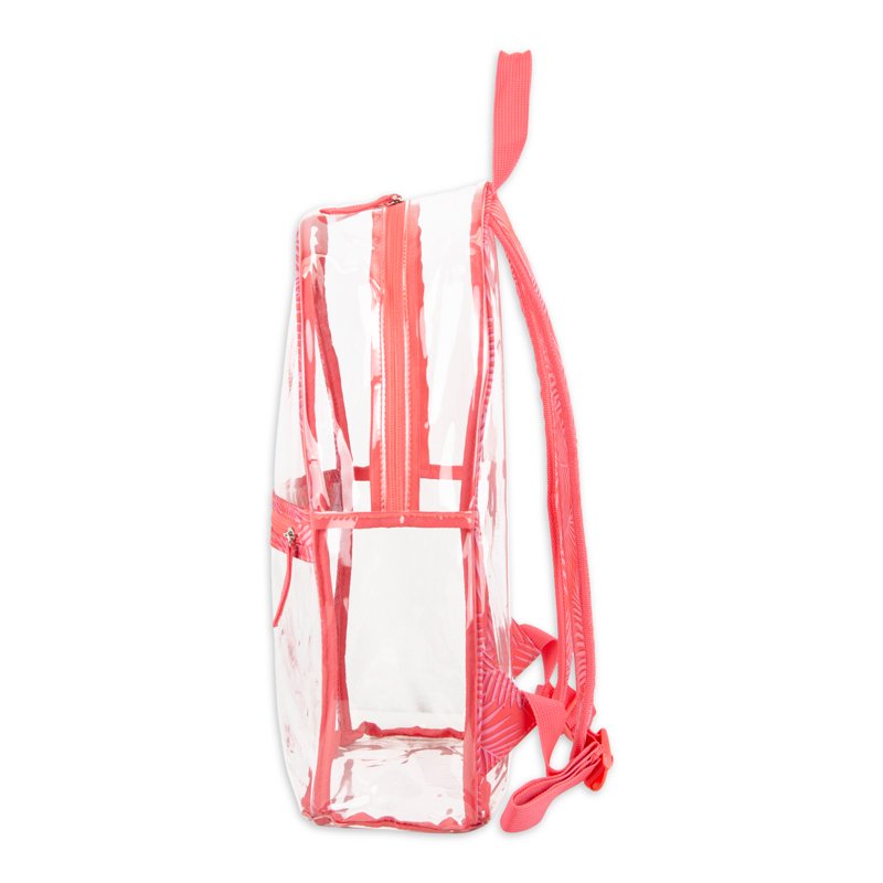 Clear School Backpack with Pencil Case and Adjustable Straps - Multiple Colors