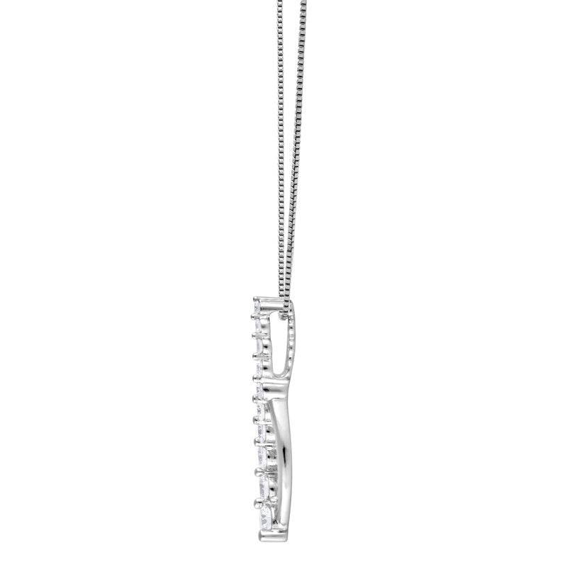 Lab Grown Diamond Pendant Necklace for Women, 1/4 Ct Silver Jewelry