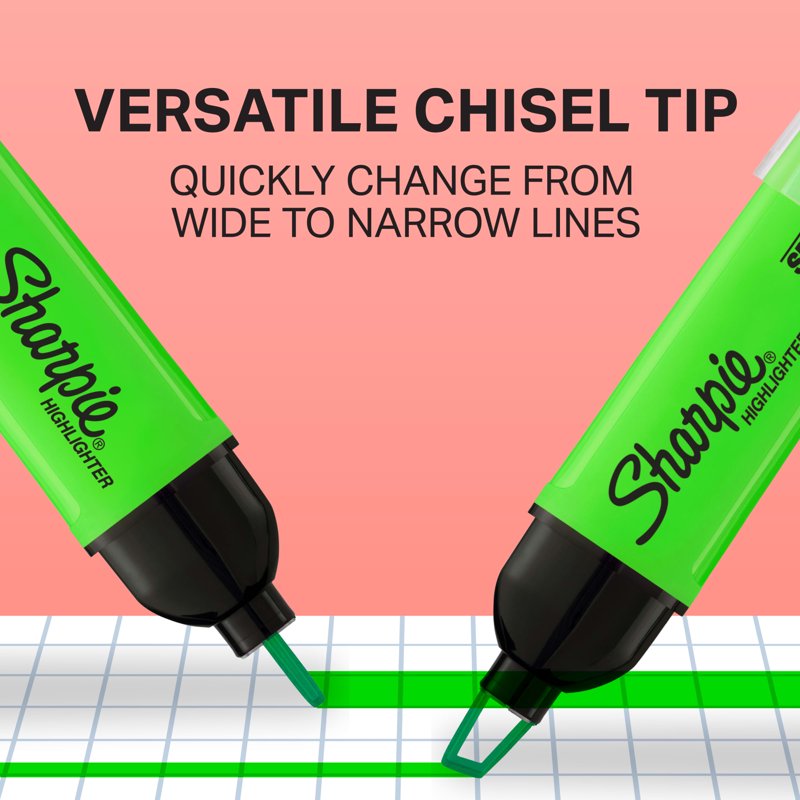 Sharpie Clear View Highlighters, Assorted 3-Count — See-Through Chisel Tip