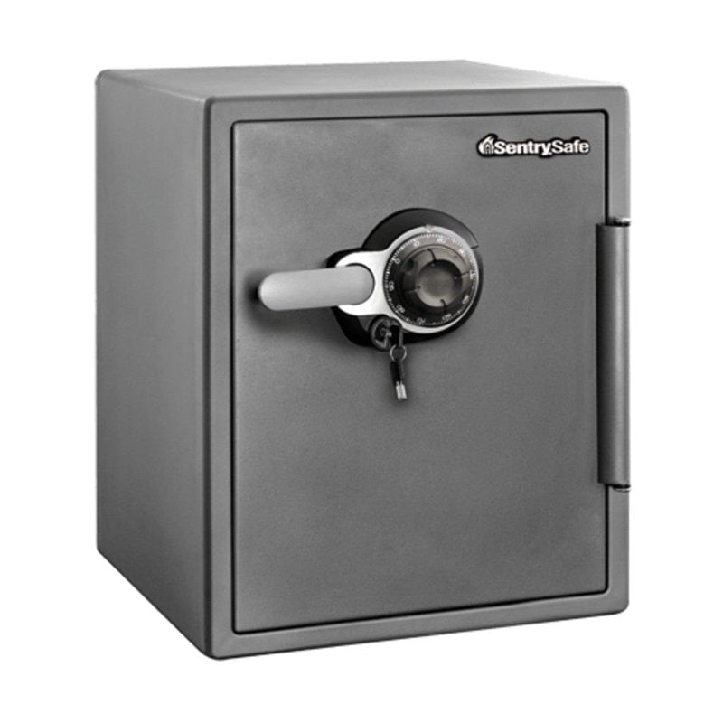 Fire and Waterproof Security Safe 2 Cu Ft Steel Gray with Combination Lock