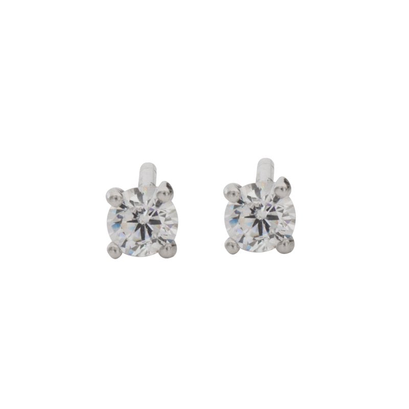 Sterling Silver 3-Piece Earring Set with Cubic Zirconia - Women’s Jewelry