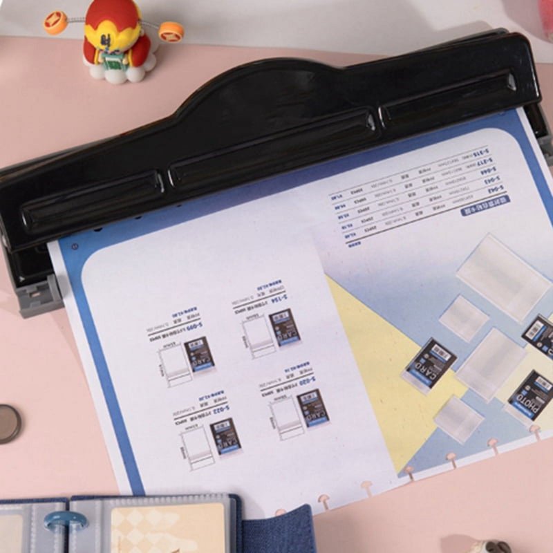 Adjustable 11 Hole Punch Ring Album Paper Cutter for Scrapbooking & DIY