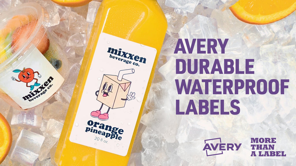Waterproof White Label Stickers 1.25x9.75 Inches - 40 Pack for Bottles & Projects
