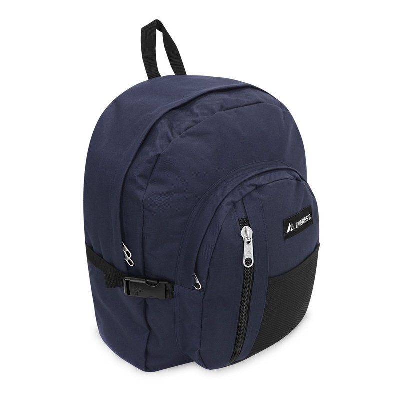 Water-Resistant Travel Backpack with Mesh Front and Side Pockets
