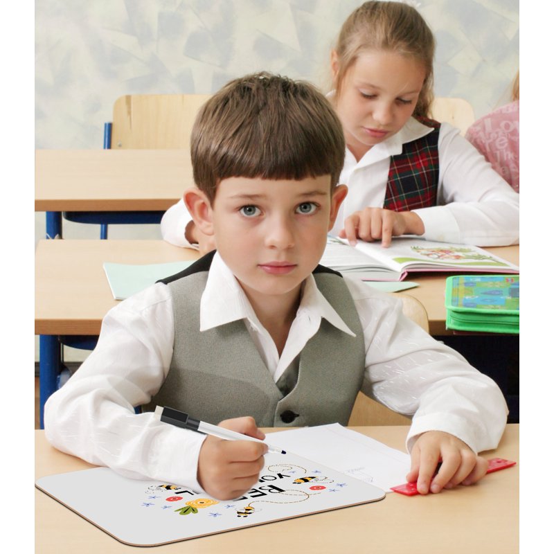 Mini Double-Sided Dry Erase Whiteboard Set with Pens & Erasers - 8 Pack