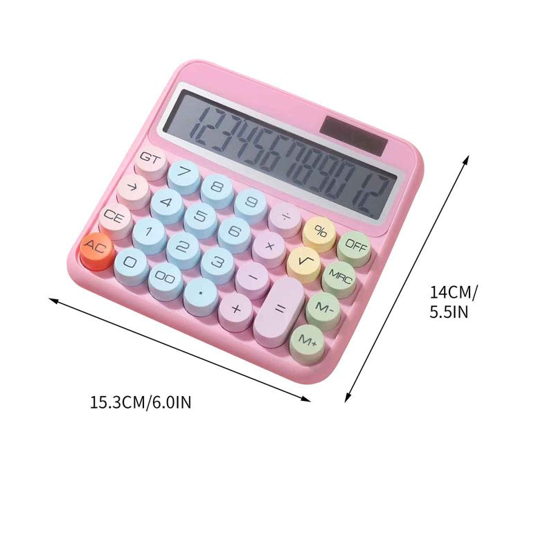 Mechanical Calculator 12-Digit Desktop Style Office & Home Use