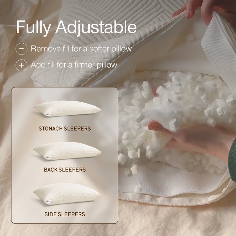 Adjustable Latex Pillow Queen - Custom Support & Cooling Support Pillow