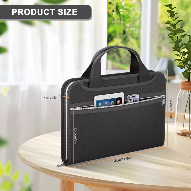 Fireproof Accordion File Organizer with Multi Pockets - Safe Document Storage