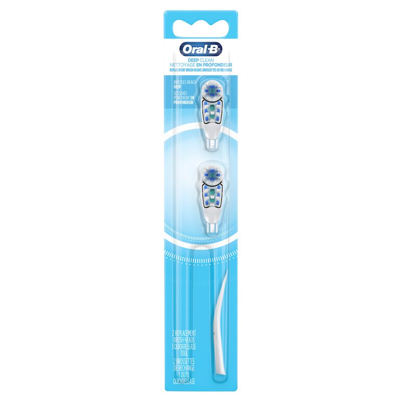 Deep Clean Replacement Toothbrush Heads for Oral-B Battery Powered Brushes - Pack of 2 or More