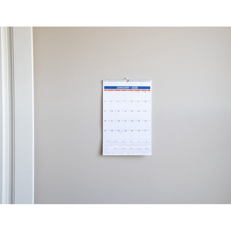2026 Wall Calendar - January to December, 11x17 Large Hanging Schedule